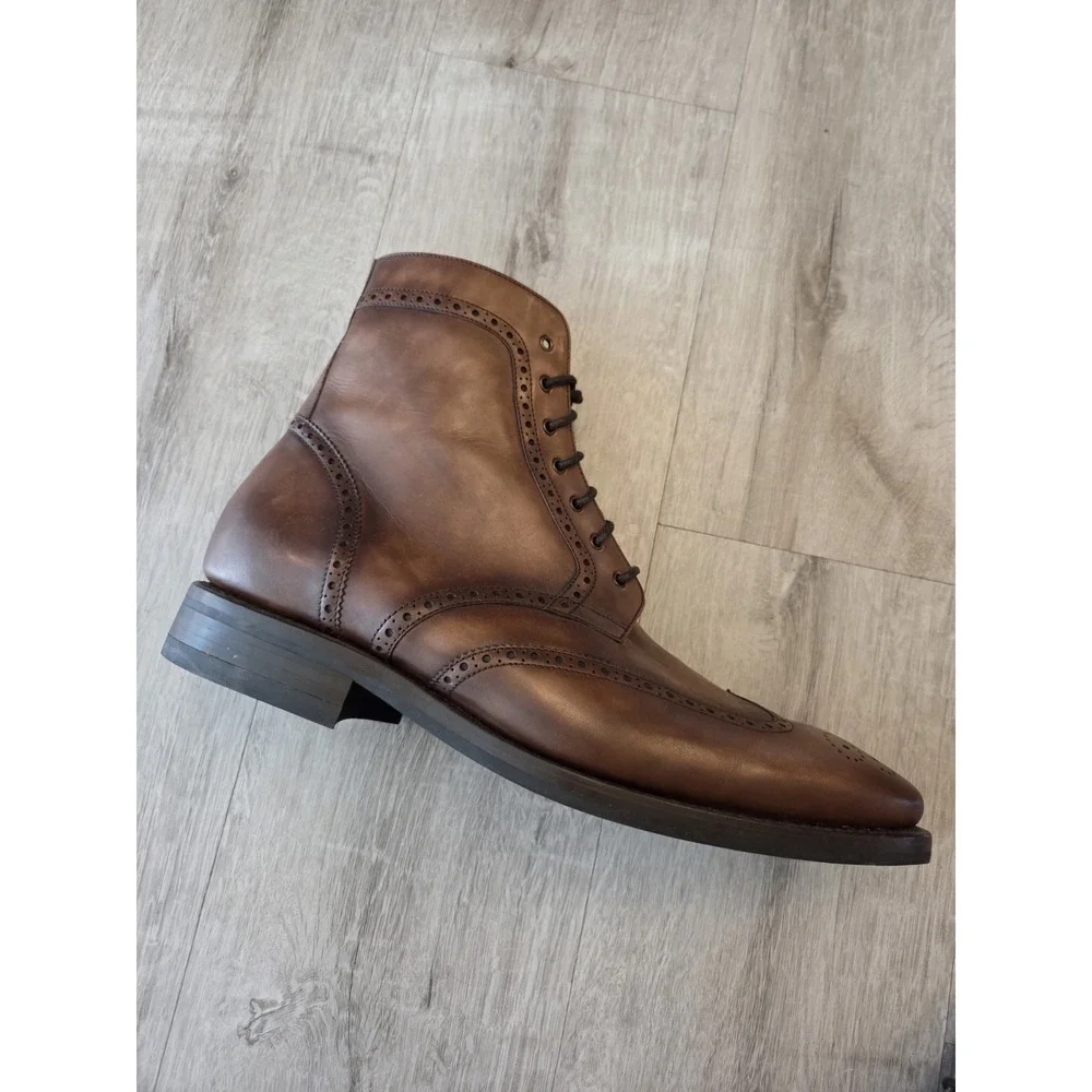 Thursday Boots Wingtip Burnished Lace Up Mens 11.5 Leather